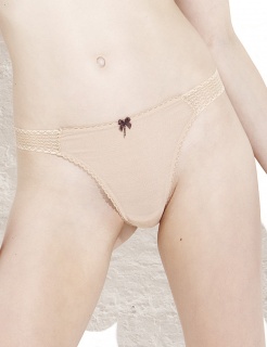 SS12 Atomic Atomic Lace Venus Lace Peephole Thong (Nude)